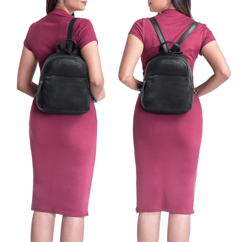 "Rey" 2-in-1 Crossbody Rucksack Sling Bag Leder Damen klein
