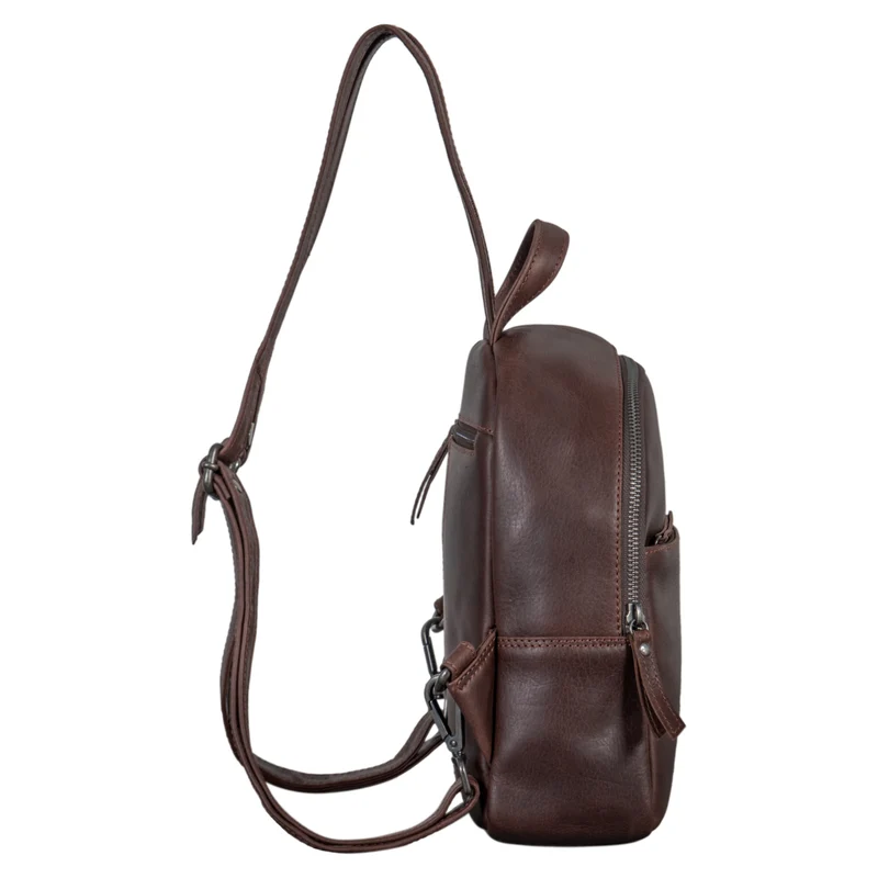 "Rey" 2-in-1 Crossbody Rucksack Sling Bag Leder Damen klein