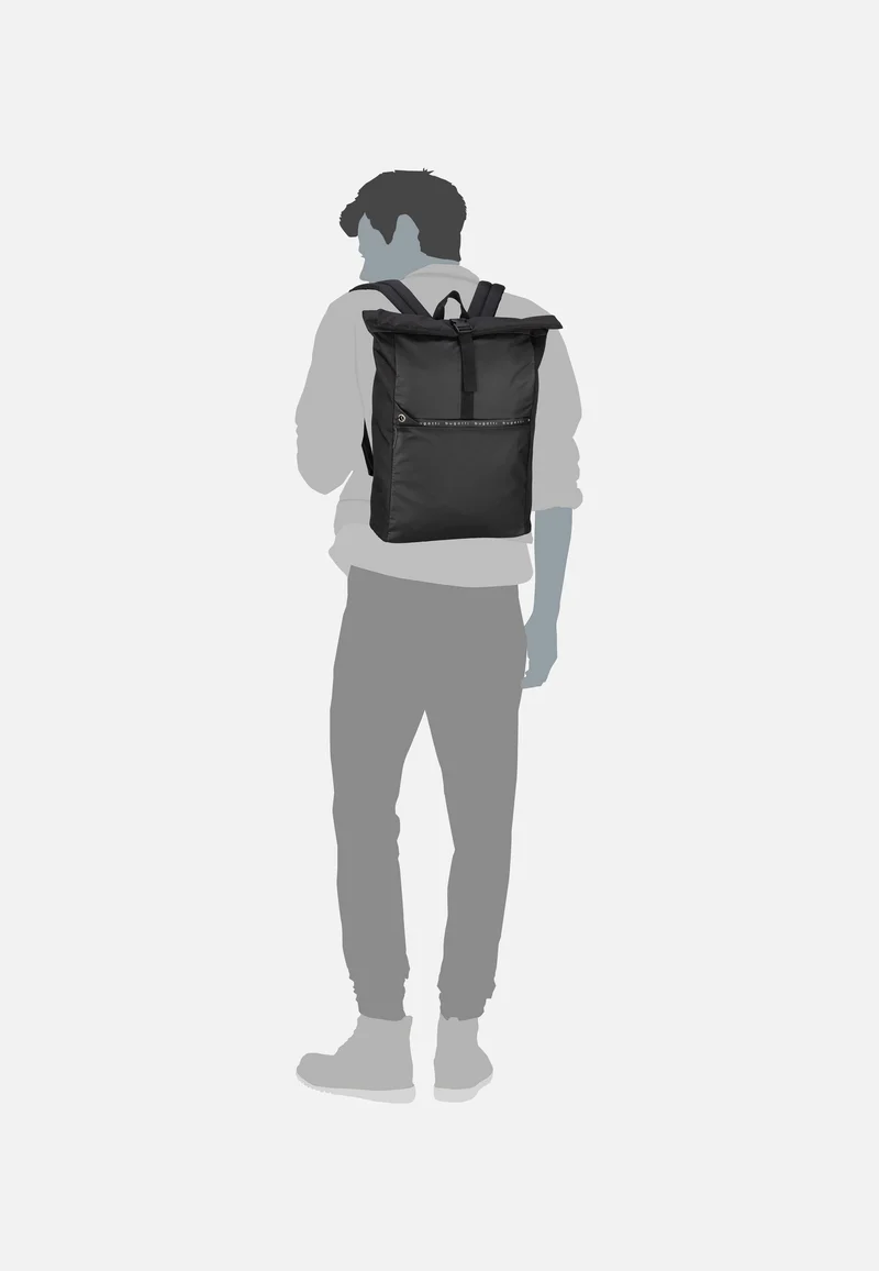Blanc DeLight Backpack with Rolltop Schwarz - Rolltop Rucksack