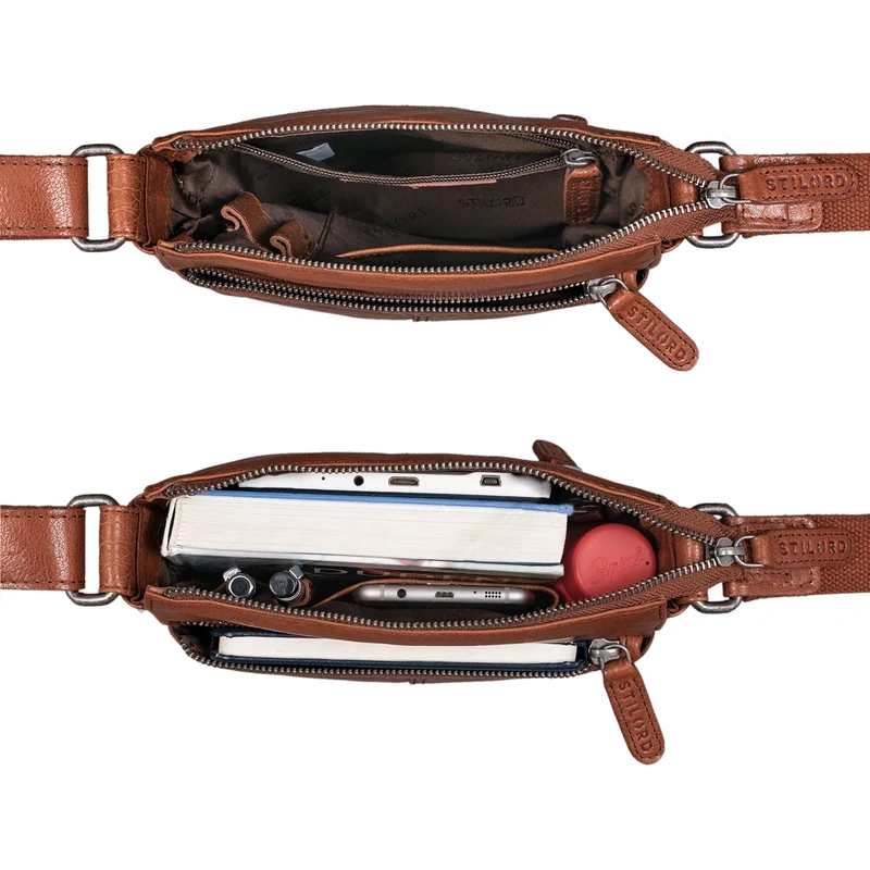 "Aspen" Kleine Vintage Umhängetasche Leder