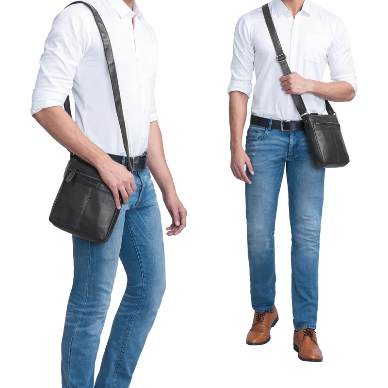 "Aspen" Kleine Vintage Umhängetasche Leder