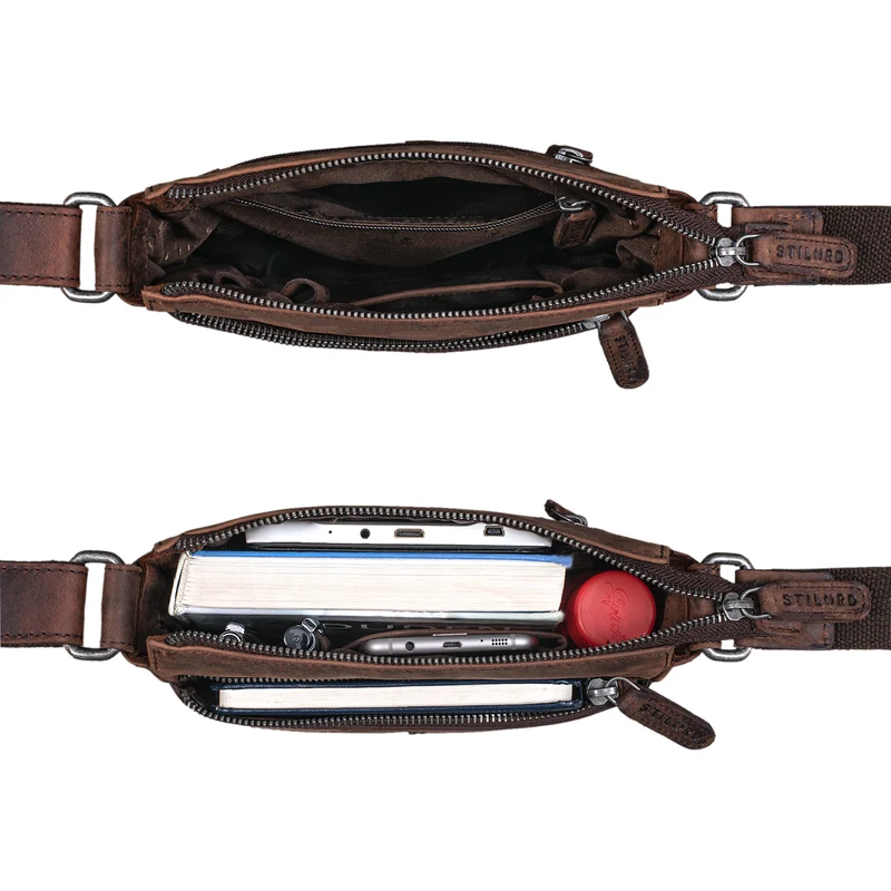 "Aspen" Kleine Vintage Umhängetasche Leder