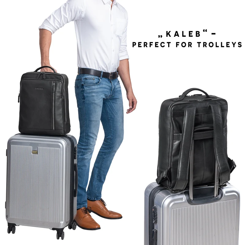 "Kaleb" Laptoprucksack Leder