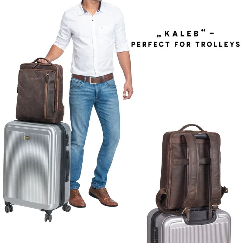 "Kaleb" Laptoprucksack Leder