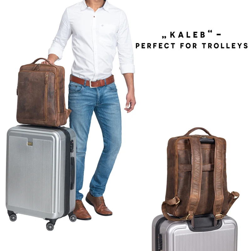"Kaleb" Laptoprucksack Leder