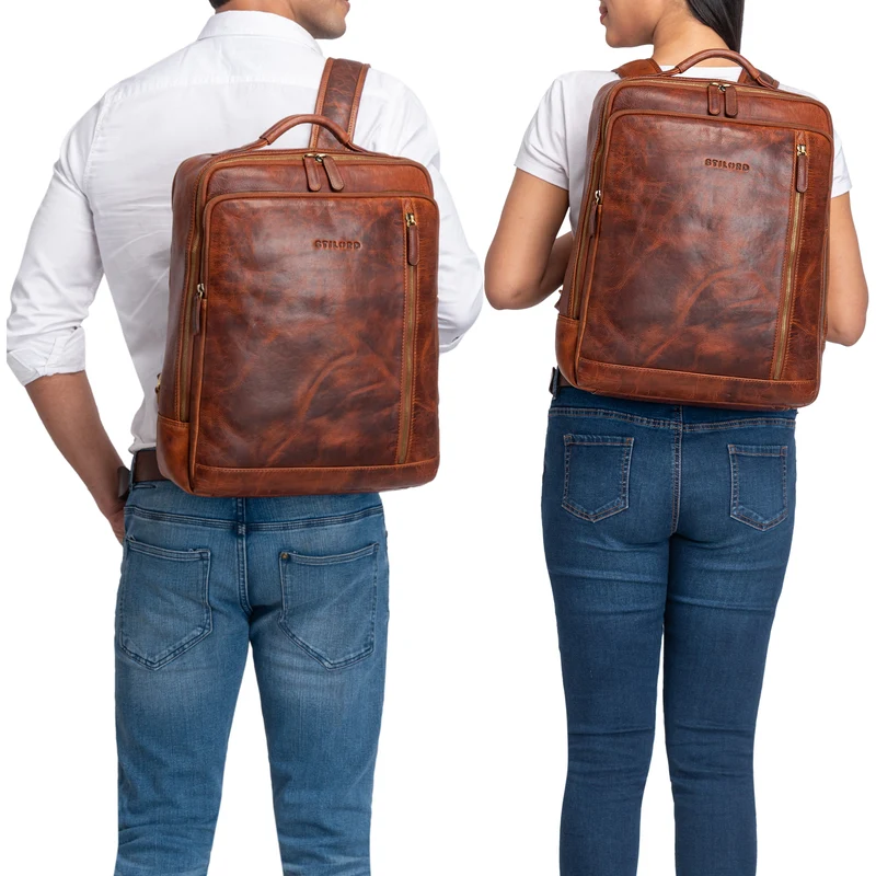 "Kaleb" Laptoprucksack Leder