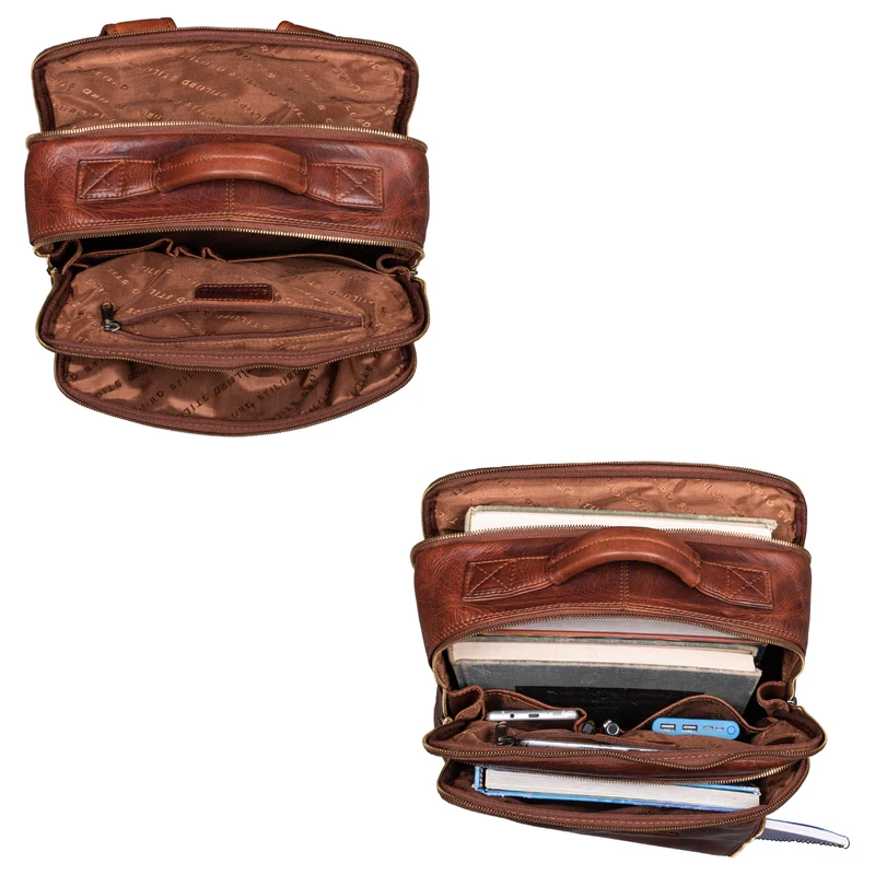 "Kaleb" Laptoprucksack Leder