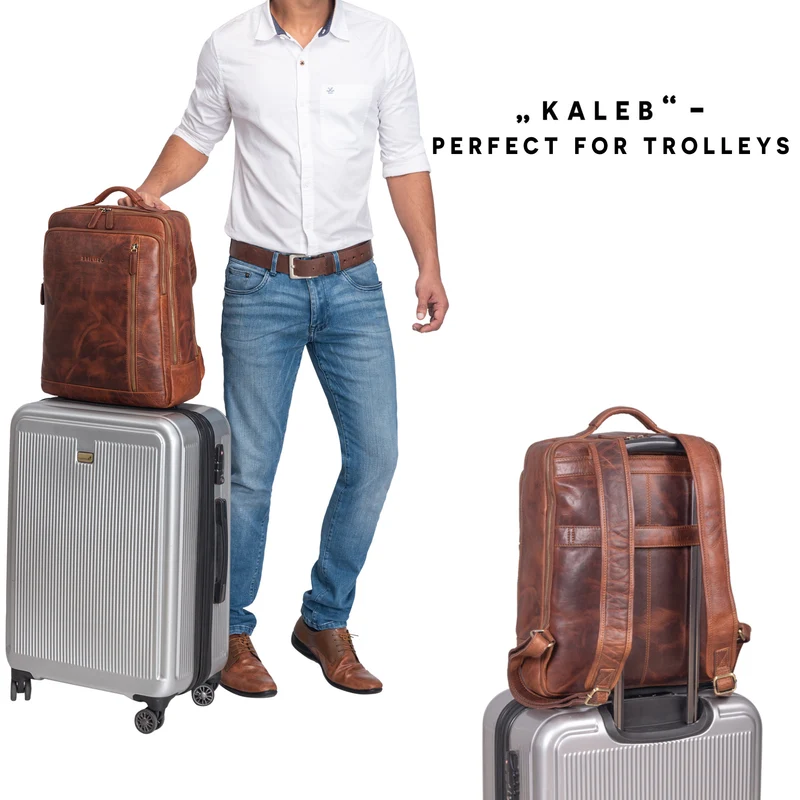 "Kaleb" Laptoprucksack Leder