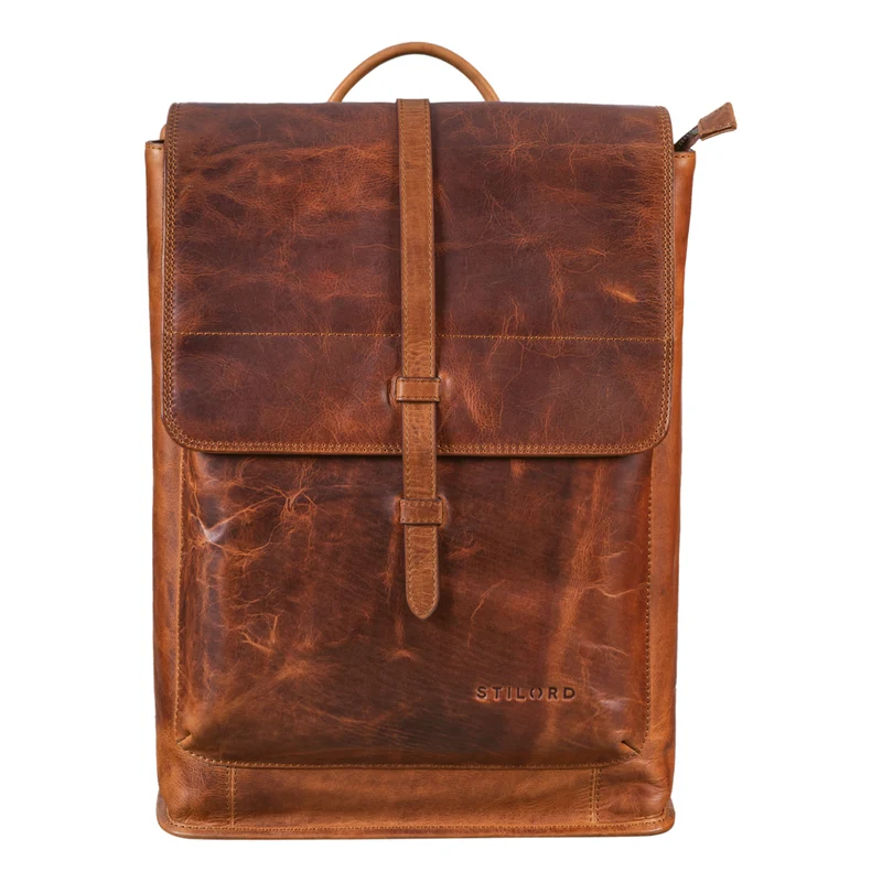 "Foster" Lederrucksack Groß Fahrrad Rucksack Vintage Echtleder