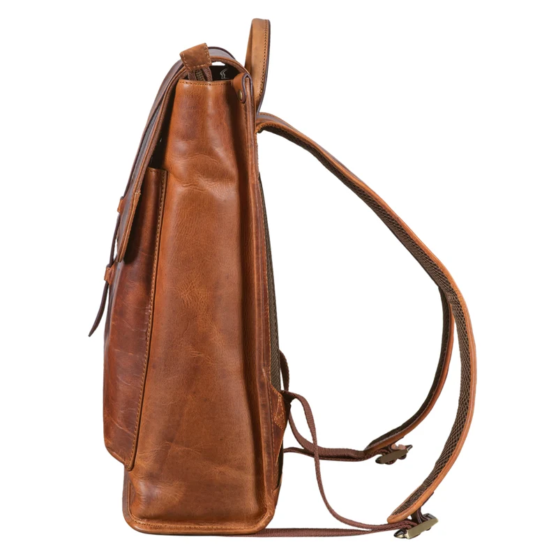 "Foster" Lederrucksack Groß Fahrrad Rucksack Vintage Echtleder