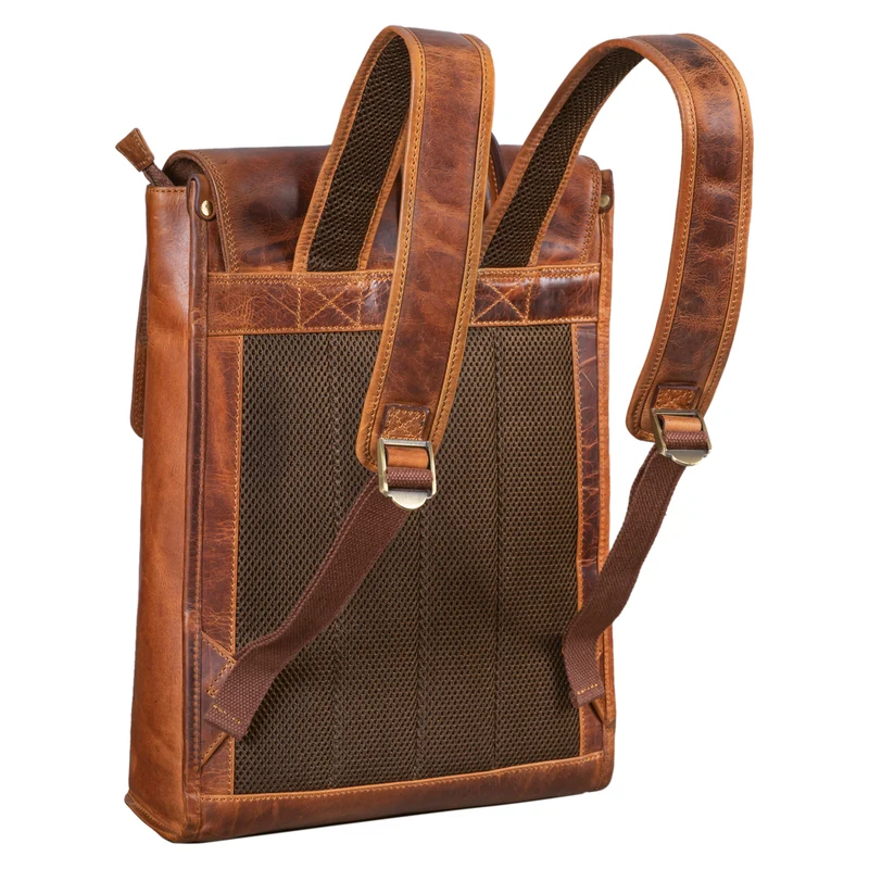 "Foster" Lederrucksack Groß Fahrrad Rucksack Vintage Echtleder