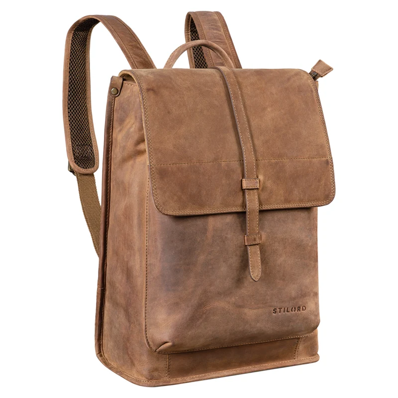 "Foster" Lederrucksack Groß Fahrrad Rucksack Vintage Echtleder