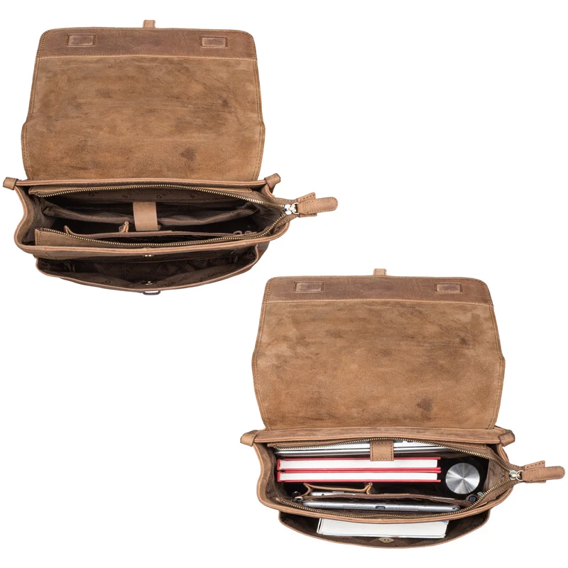 "Foster" Lederrucksack Groß Fahrrad Rucksack Vintage Echtleder