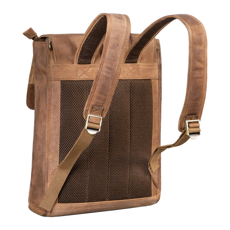 "Foster" Lederrucksack Groß Fahrrad Rucksack Vintage Echtleder
