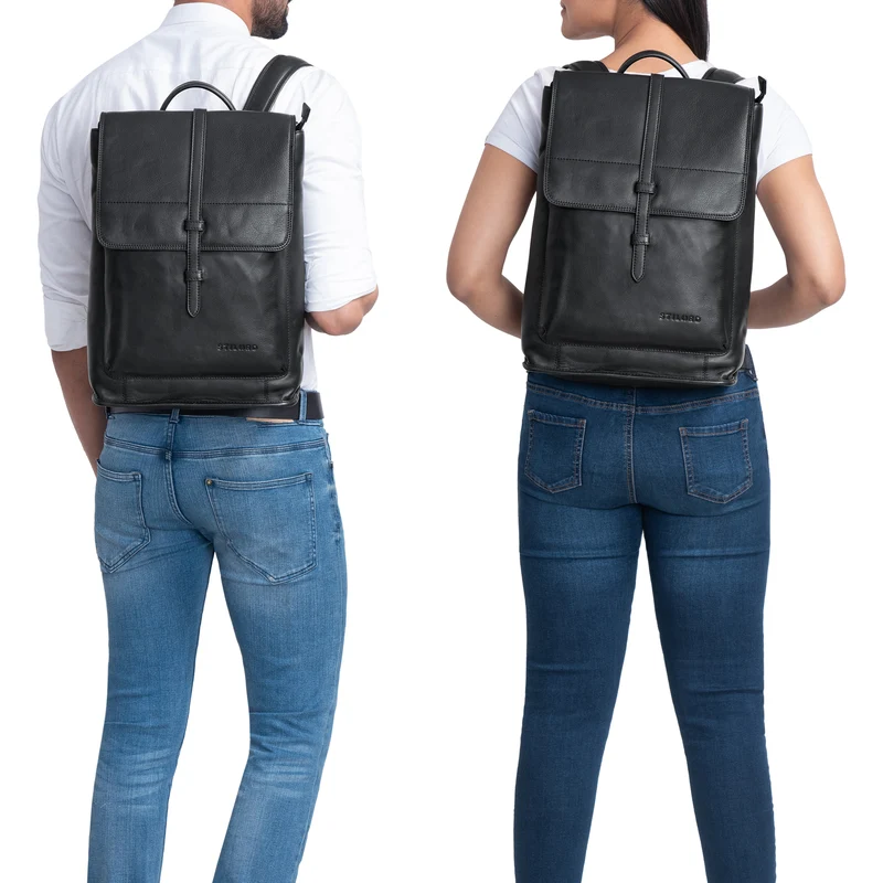 "Foster" Lederrucksack Groß Fahrrad Rucksack Vintage Echtleder