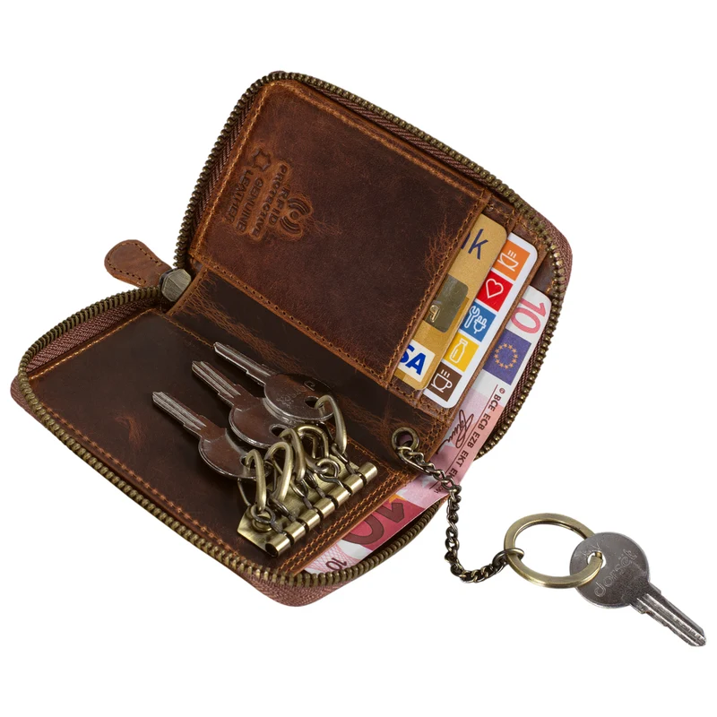 "Kelsie" 3-in-1 Leder Schlüsseltasche Geldbörse