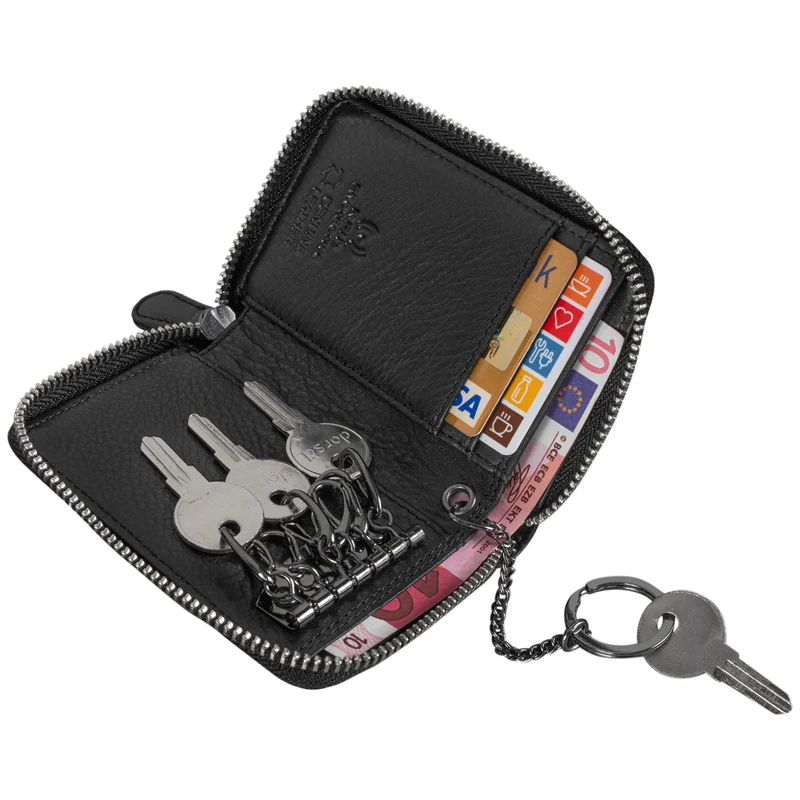 "Kelsie" 3-in-1 Leder Schlüsseltasche Geldbörse