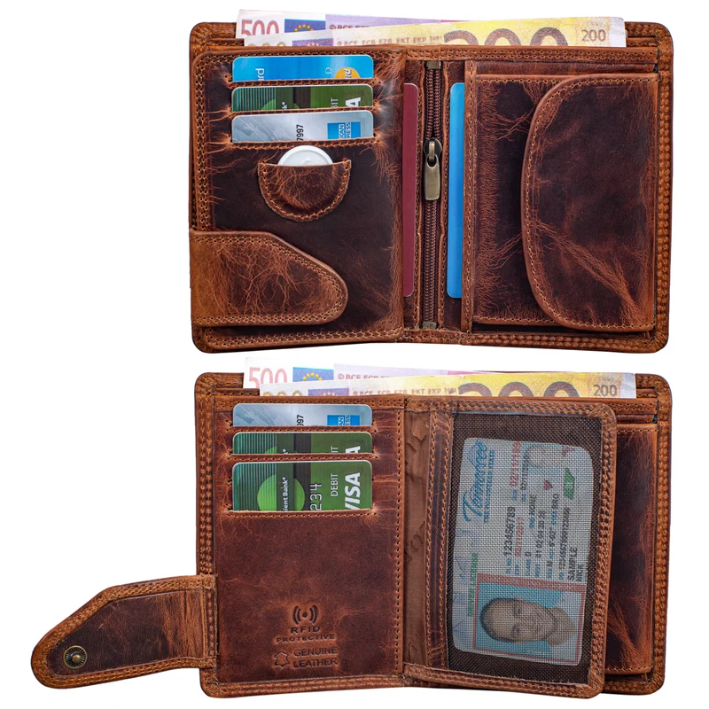 "Matthis" Portemonnaie Herren Hochformat Leder