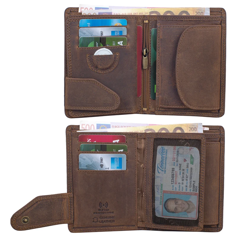 "Matthis" Portemonnaie Herren Hochformat Leder
