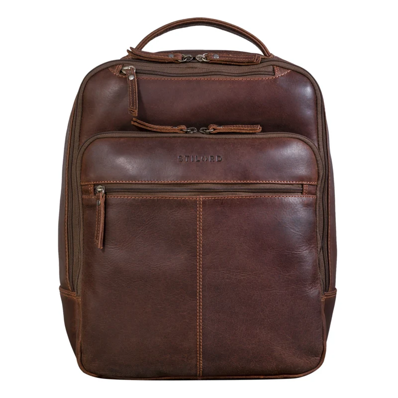 "Nikita" Laptoprucksack Leder Groß Unisex