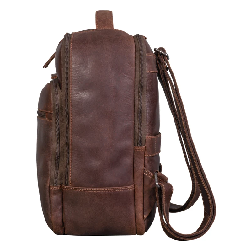 "Nikita" Laptoprucksack Leder Groß Unisex