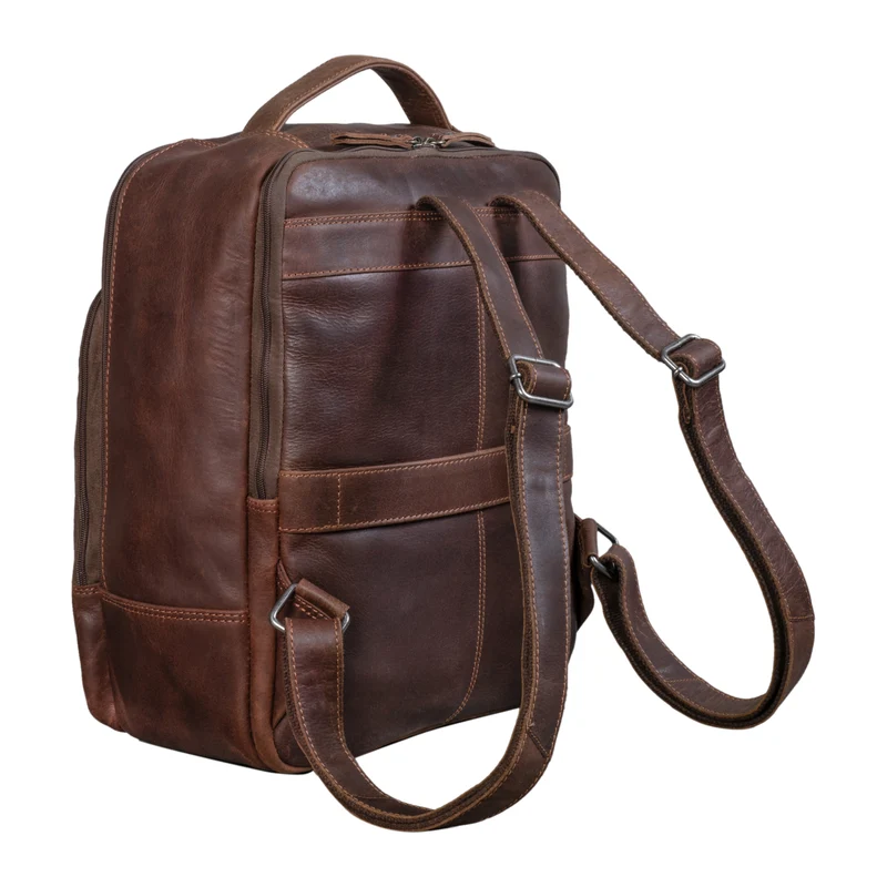 "Nikita" Laptoprucksack Leder Groß Unisex