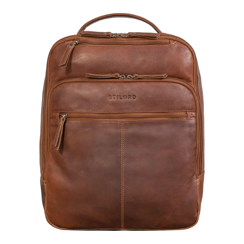 "Nikita" Laptoprucksack Leder Groß Unisex