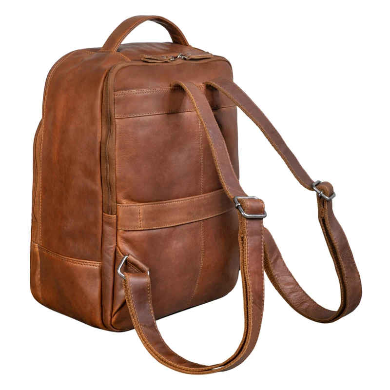 "Nikita" Laptoprucksack Leder Groß Unisex