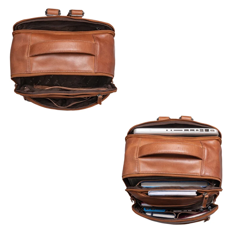 "Nikita" Laptoprucksack Leder Groß Unisex