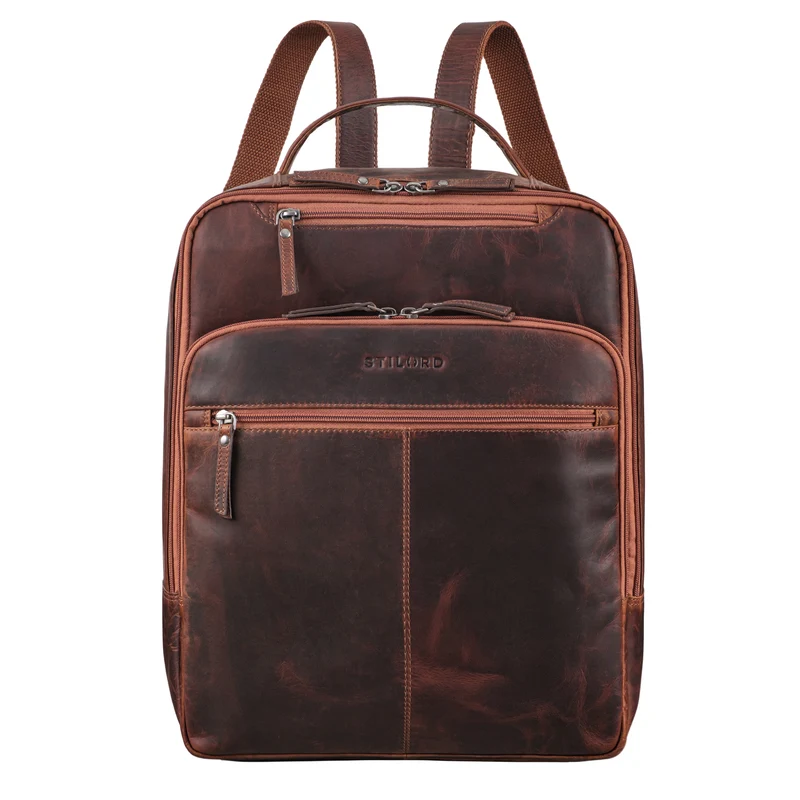 "Nikita" Laptoprucksack Leder Groß Unisex