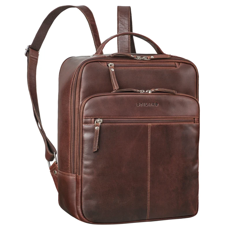 "Nikita" Laptoprucksack Leder Groß Unisex