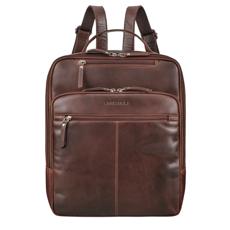 "Nikita" Laptoprucksack Leder Groß Unisex