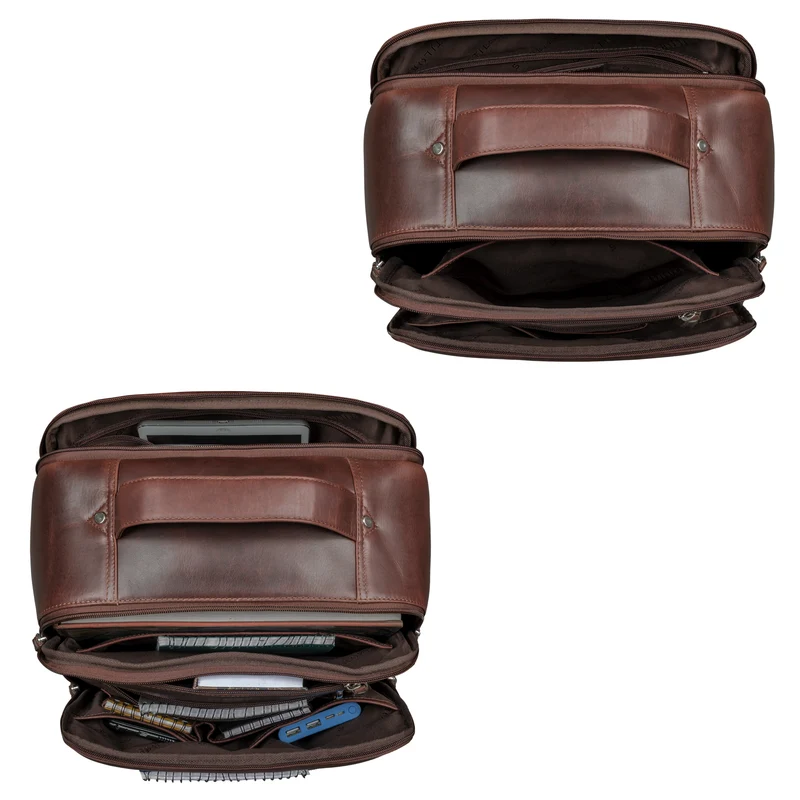 "Nikita" Laptoprucksack Leder Groß Unisex