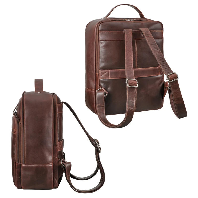 "Nikita" Laptoprucksack Leder Groß Unisex