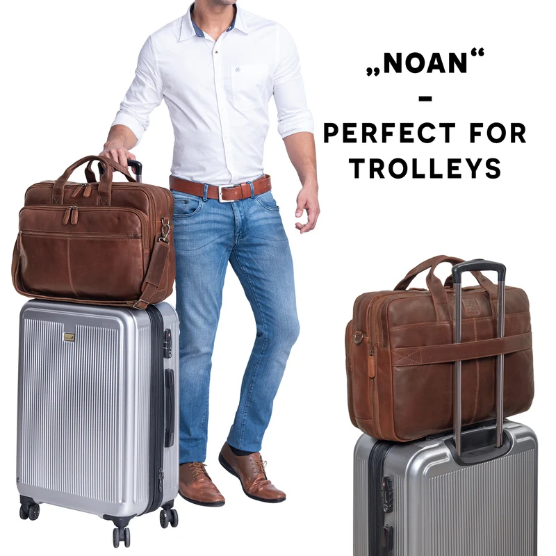 "Noan" Leder Aktentasche Herren Groß