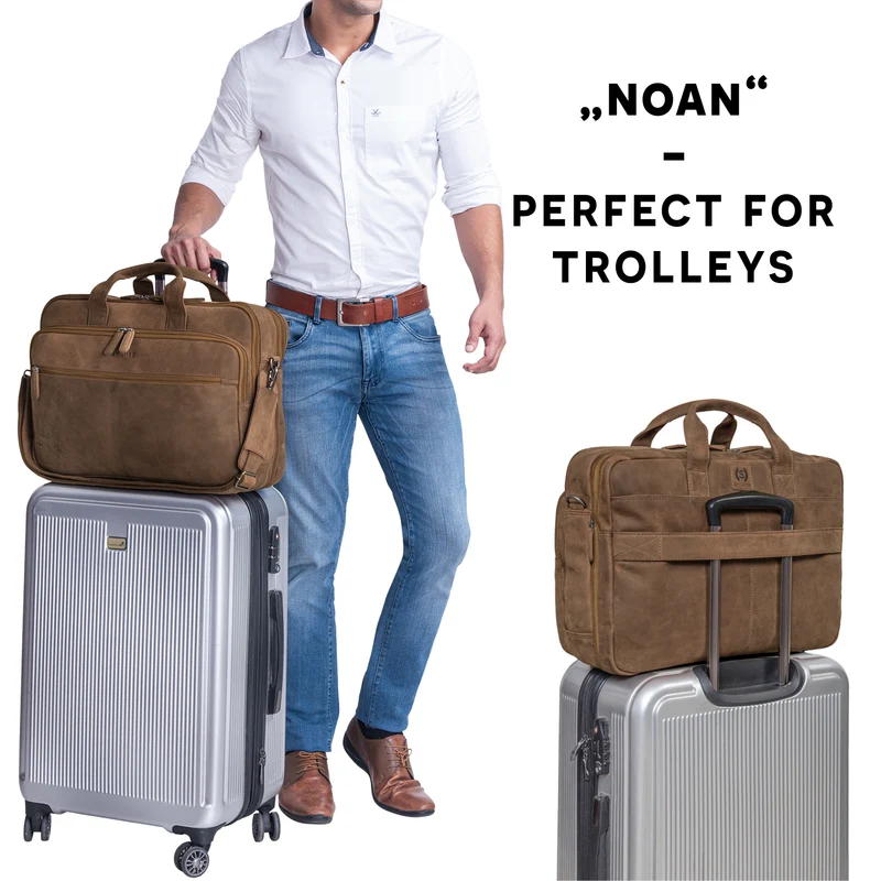 "Noan" Leder Aktentasche Herren Groß