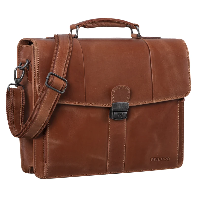 B-WARE "Havanna" Businesstasche Vintage Leder