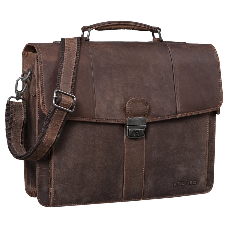 B-WARE "Havanna" Businesstasche Vintage Leder