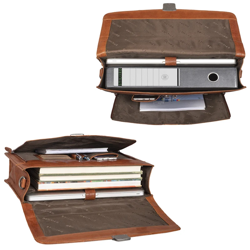 B-WARE "Havanna" Businesstasche Vintage Leder