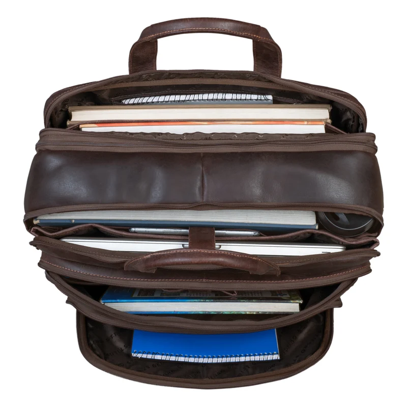 "Rocco" Leder Aktentasche Herren Groß 15,6 Zoll Laptoptasche Business