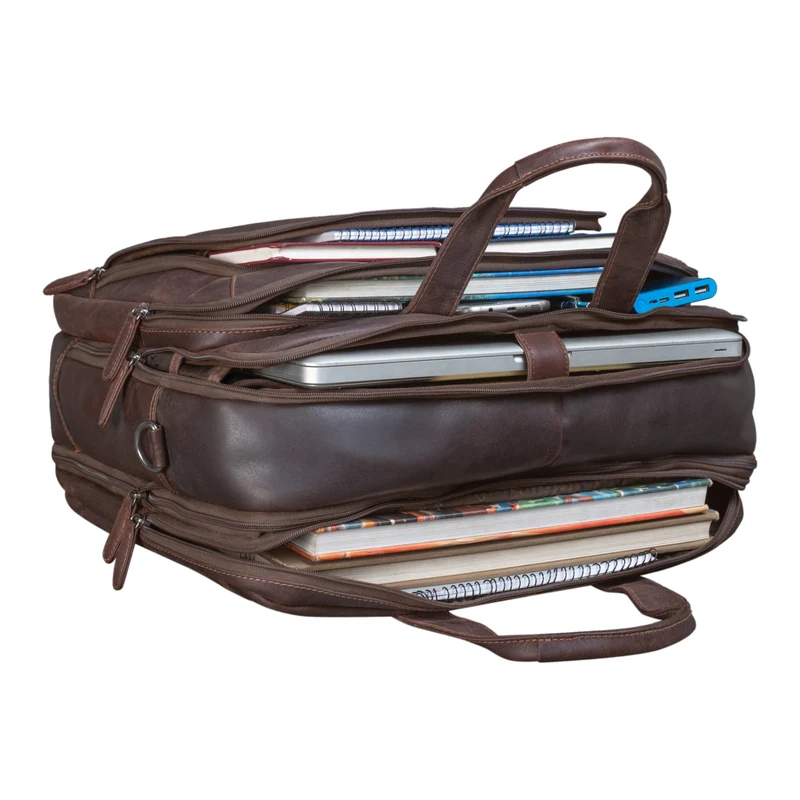 "Rocco" Leder Aktentasche Herren Groß 15,6 Zoll Laptoptasche Business