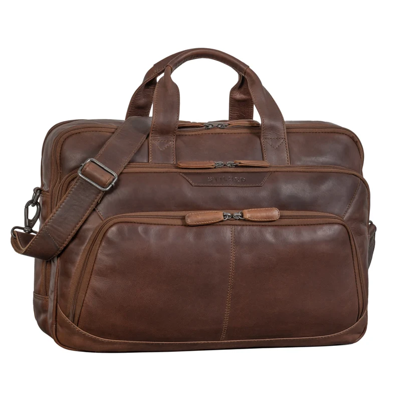 "Rocco" Leder Aktentasche Herren Groß 15,6 Zoll Laptoptasche Business