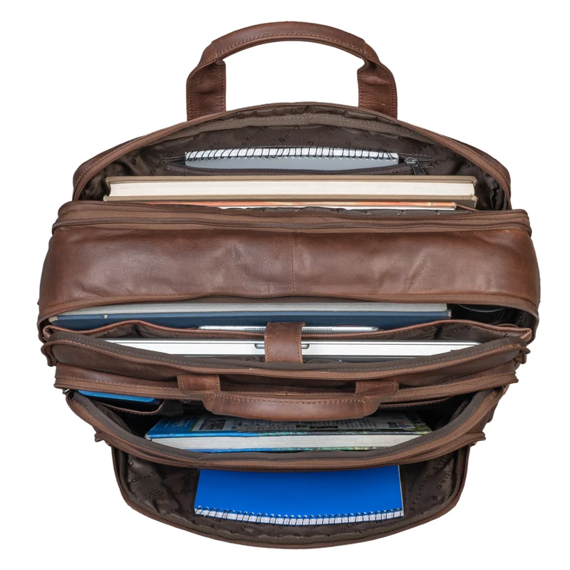"Rocco" Leder Aktentasche Herren Groß 15,6 Zoll Laptoptasche Business