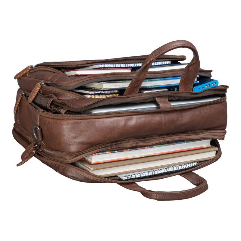 "Rocco" Leder Aktentasche Herren Groß 15,6 Zoll Laptoptasche Business