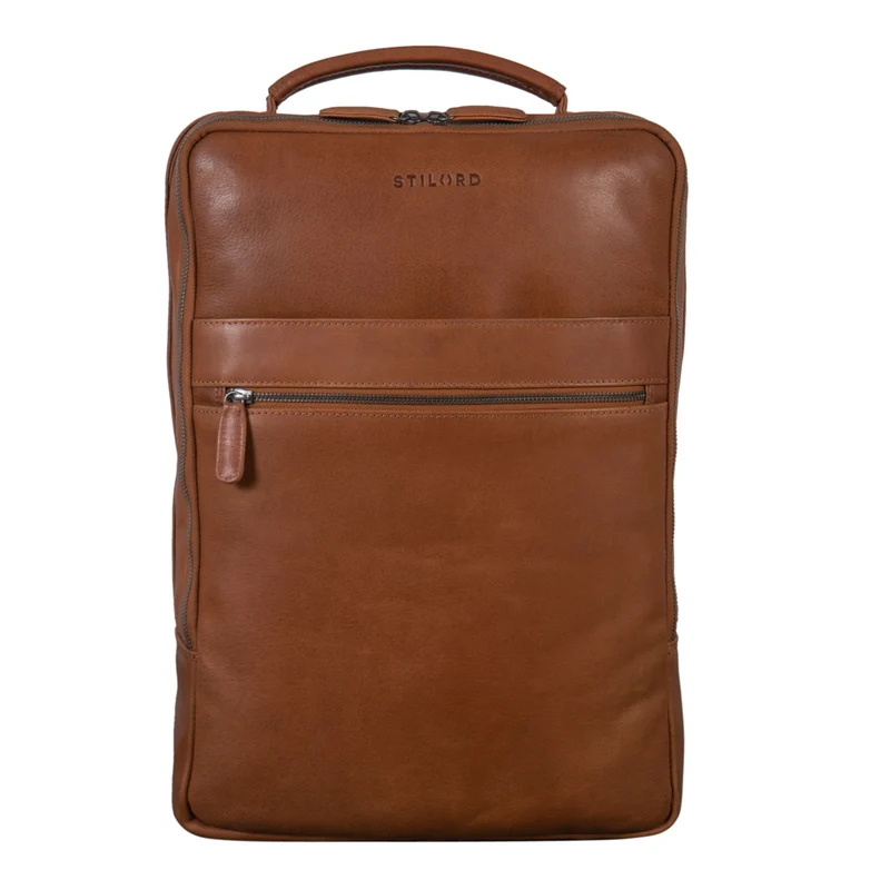 "Jason" Laptop Rucksack 17 Zoll groß Leder