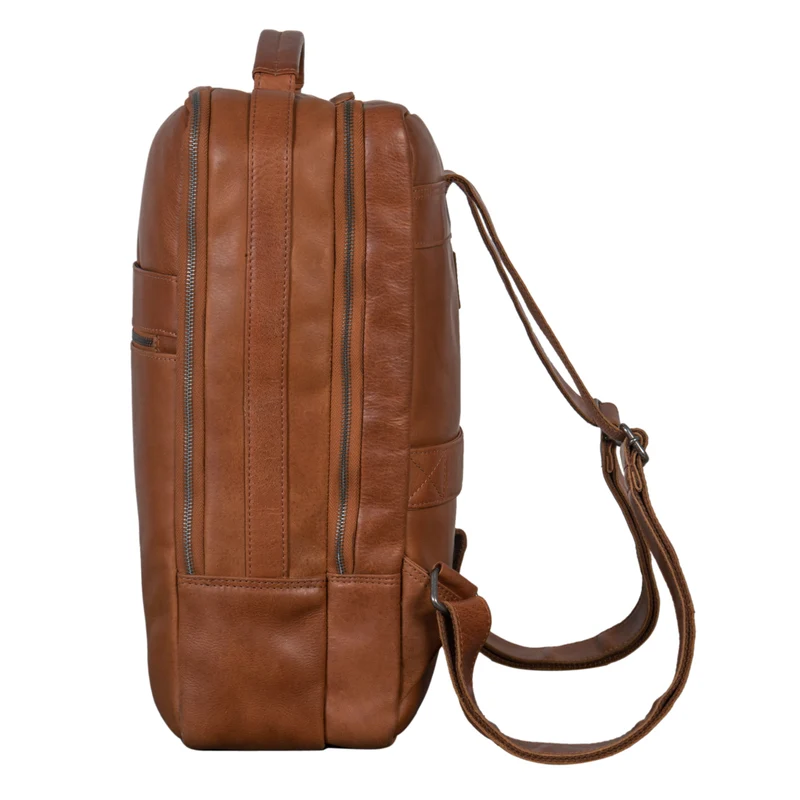 "Jason" Laptop Rucksack 17 Zoll groß Leder