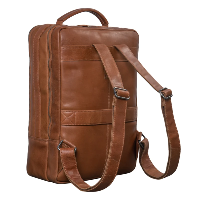 "Jason" Laptop Rucksack 17 Zoll groß Leder