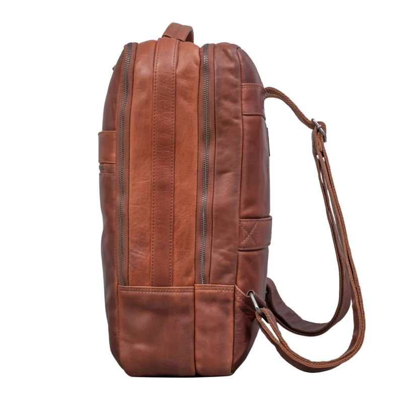 "Jason" Laptop Rucksack 17 Zoll groß Leder