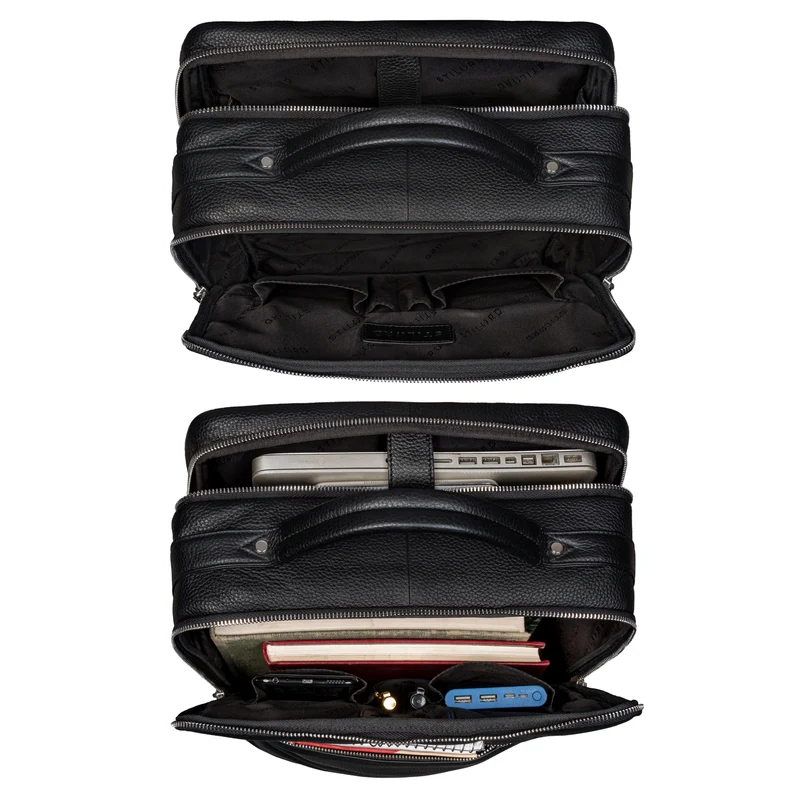 "Jason" Laptop Rucksack 17 Zoll groß Leder