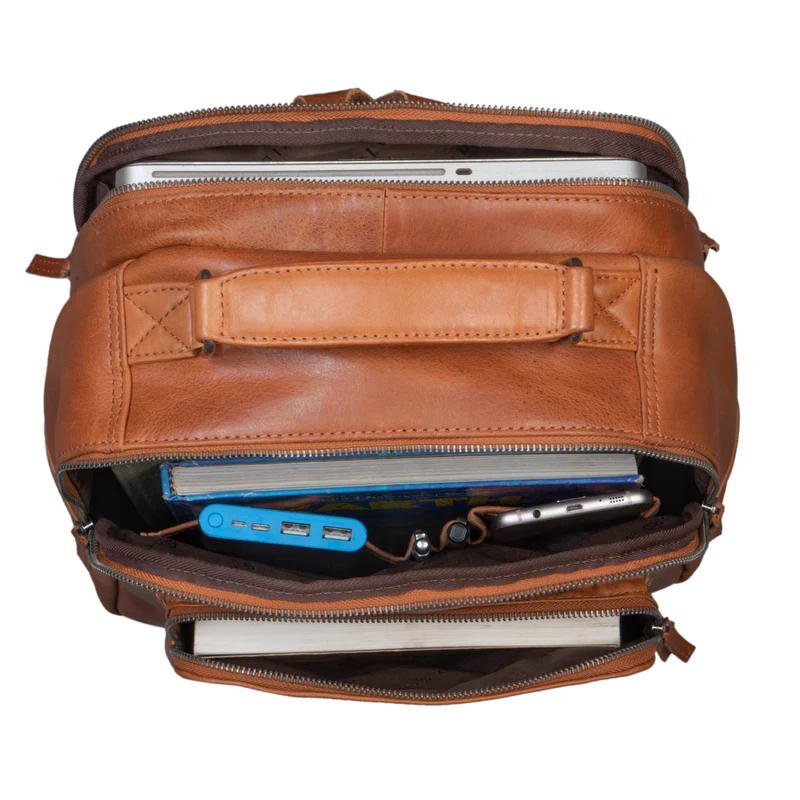 “Cassidy” Laptop Rucksack Leder
